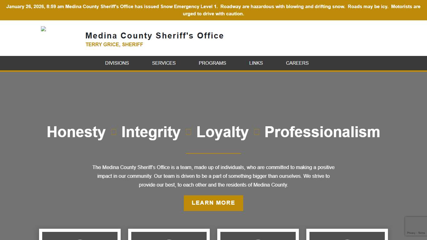 Serving Local Citizens Medina County Sheriff's Office