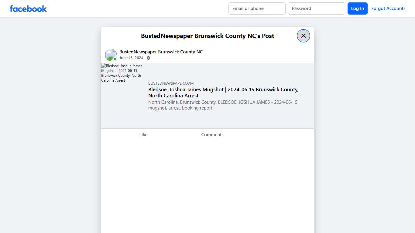 BustedNewspaper Brunswick County NC Facebook